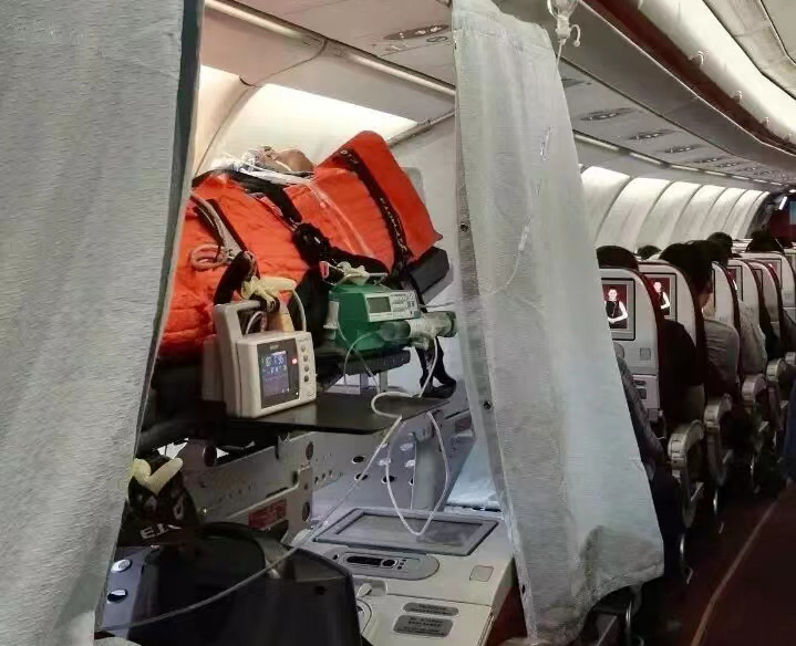 蓬安县跨国医疗包机、航空担架